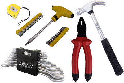 Asraw Hand Tool Kit(13 Tools), Multicolor
