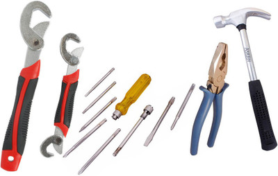 Asraw Snap N Grip, Plier, 1/2LB Hammer & Screwdriver Set Hand Tool Kit(4 Tools), Multicolor
Asraw Snap N Grip, Plier, 1/2LB Hammer & Screwdriver Set Hand Tool Kit(4 Tools), Multicolor