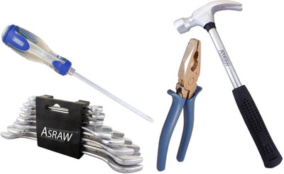 Asraw Hand Tool Kit(12 Tools), Multicolor