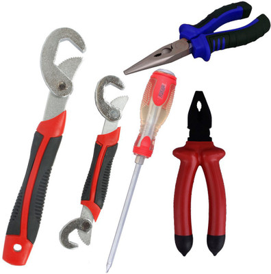 Asraw Snap N Grip, Plier, Nose Plier & Double Sided Screwdriver Hand Tool Kit(4 Tools), Multicolor
Asraw Snap N Grip, Plier, Nose Plier & Double Sided Screwdriver Hand Tool Kit(4 Tools), Multicolor