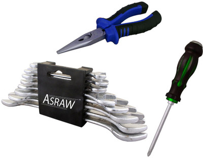 Asraw Hand Tool Kit(11 Tools), Multicolor