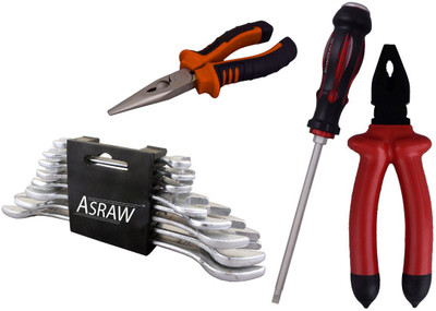 Asraw Hand Tool Kit(12 Tools), Multicolor