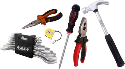 Asraw Hand Tool Kit(14 Tools), Multicolor