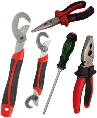 Asraw Snap N Grip, Plier, Nose Plier & Double Sided Screwdriver Hand Tool Kit(4 Tools), Multicolor
Asraw Snap N Grip, Plier, Nose Plier & Double Sided Screwdriver Hand Tool Kit(4 Tools), Multicolor
