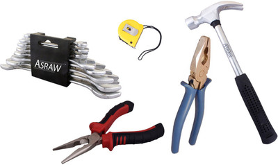 Asraw Hand Tool Kit(13 Tools), Multicolor