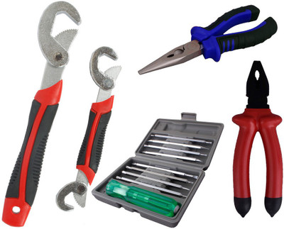 Asraw Snap N Grip, Plier, Nose Plier & 16in1 Screwdriver Set Hand Tool Kit(4 Tools), Multicolor
Asraw Snap N Grip, Plier, Nose Plier & 16in1 Screwdriver Set Hand Tool Kit(4 Tools), Multicolor