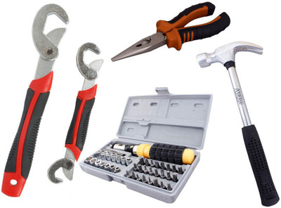 Asraw Snap N Grip, Nose Plier, 1/2LB Hammer & 41pcs Screwdriver Set Hand Tool Kit(4 Tools), Multicolor
Asraw Snap N Grip, Nose Plier, 1/2LB Hammer & 41pcs Screwdriver Set Hand Tool Kit(4 Tools), Multicolor