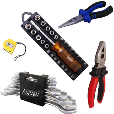 Asraw Hand Tool Kit(13 Tools), Multicolor
Asraw Hand Tool Kit(13 Tools), Multicolor