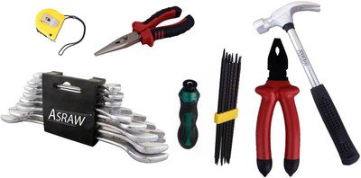 Asraw Hand Tool Kit(14 Tools), Multicolor