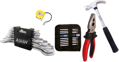 Asraw Hand Tool Kit(13 Tools), Multicolor