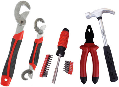 Asraw Snap N Grip, Plier, 1/2LB Hammer & 18PC Screwdriver Set Hand Tool Kit(4 Tools), Multicolor
Asraw Snap N Grip, Plier, 1/2LB Hammer & 18PC Screwdriver Set Hand Tool Kit(4 Tools), Multicolor