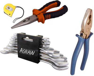 Asraw Hand Tool Kit(12 Tools), Multicolor