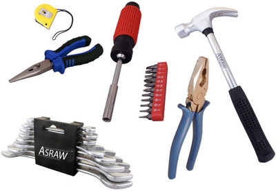 Asraw Hand Tool Kit(14 Tools), Multicolor