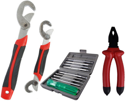 Asraw Snap N Grip, Plier & 16in1 Screwdriver Set Hand Tool Kit(3 Tools), Multicolor
Asraw Snap N Grip, Plier & 16in1 Screwdriver Set Hand Tool Kit(3 Tools), Multicolor