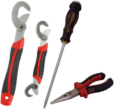 Asraw Snap N Grip, Nose Plier & Double Sided Screwdriver Hand Tool Kit(3 Tools), Multicolor
Asraw Snap N Grip, Nose Plier & Double Sided Screwdriver Hand Tool Kit(3 Tools), Multicolor