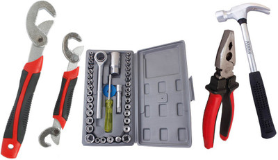 Asraw Snap N Grip, Plier, 1/2LB Hammer & Socket Set Hand Tool Kit(4 Tools), Multicolor
Asraw Snap N Grip, Plier, 1/2LB Hammer & Socket Set Hand Tool Kit(4 Tools), Multicolor