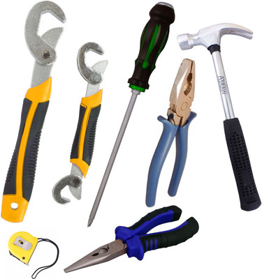 Asraw Hand Tool Kit(7 Tools), Multicolor