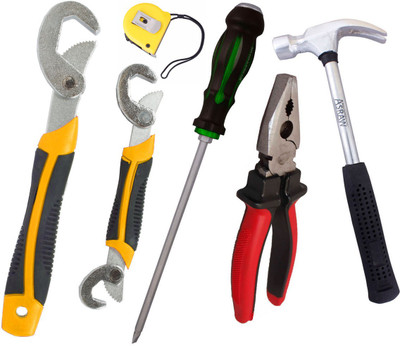 Asraw Hand Tool Kit(6 Tools), Multicolor