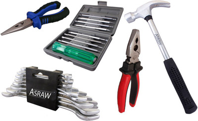 Asraw Hand Tool Kit(13 Tools), Multicolor