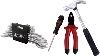 Asraw Hand Tool Kit(12 Tools), Multicolor