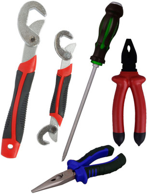 Asraw Snap N Grip, Plier, Nose Plier & Double Sided Screwdriver Hand Tool Kit(4 Tools), Multicolor
Asraw Snap N Grip, Plier, Nose Plier & Double Sided Screwdriver Hand Tool Kit(4 Tools), Multicolor