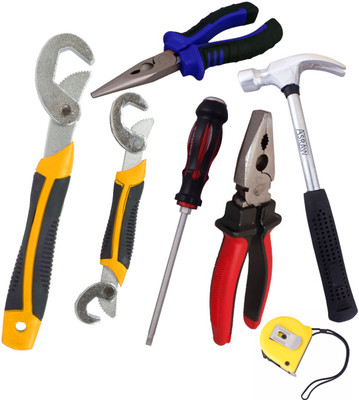 Asraw Hand Tool Kit(7 Tools), Multicolor