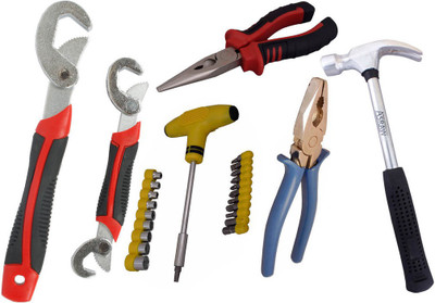Asraw Snap N Grip, Plier, Nose Plier, 1/2LB Hammer & Screwdriver Set Hand Tool Kit(5 Tools), Multicolor
Asraw Snap N Grip, Plier, Nose Plier, 1/2LB Hammer & Screwdriver Set Hand Tool Kit(5 Tools), Multicolor