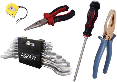Asraw Hand Tool Kit(13 Tools), Multicolor