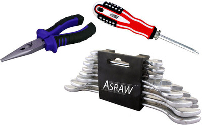 Asraw Hand Tool Kit(11 Tools), Multicolor
