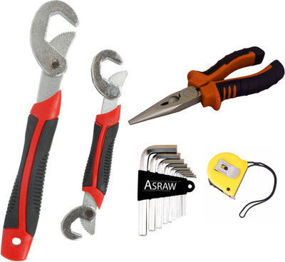 Asraw Hand Tool Kit(5 Tools), Multicolor
Asraw Hand Tool Kit(5 Tools), Multicolor