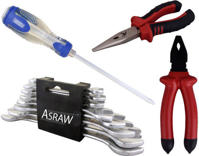 Asraw Hand Tool Kit(12 Tools), Multicolor