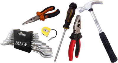 Asraw Hand Tool Kit(14 Tools), Multicolor