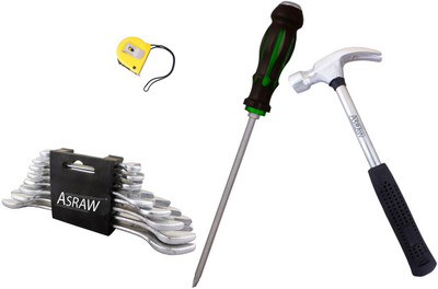 Asraw Hand Tool Kit(12 Tools), Multicolor