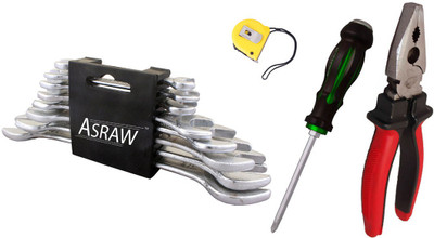 Asraw Hand Tool Kit(12 Tools), Multicolor