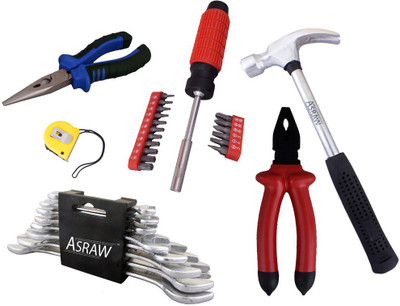 Asraw Hand Tool Kit(14 Tools), Multicolor