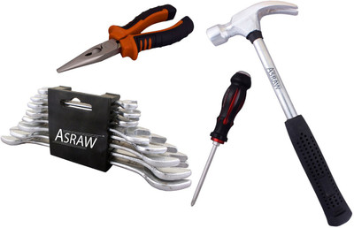 Asraw Hand Tool Kit(12 Tools), Multicolor