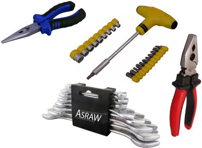 Asraw Hand Tool Kit(12 Tools), Multicolor