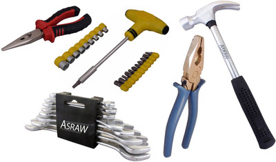 Asraw Hand Tool Kit(13 Tools), Multicolor