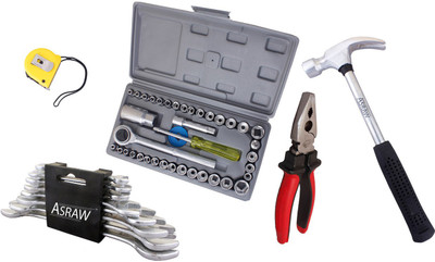 Asraw Hand Tool Kit(13 Tools), Multicolor