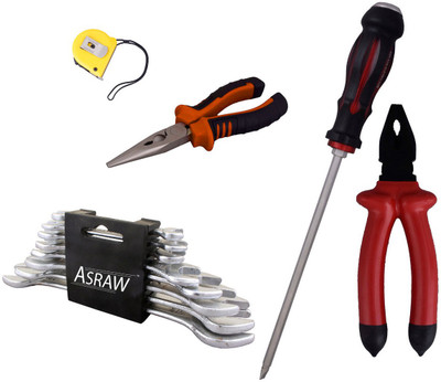 Asraw Hand Tool Kit(13 Tools), Multicolor