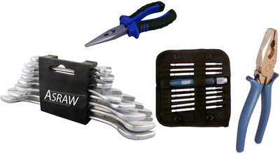 Asraw Hand Tool Kit(12 Tools), Multicolor