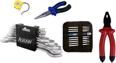 Asraw Hand Tool Kit(13 Tools), Multicolor