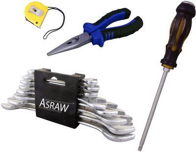 Asraw Hand Tool Kit(12 Tools), Multicolor