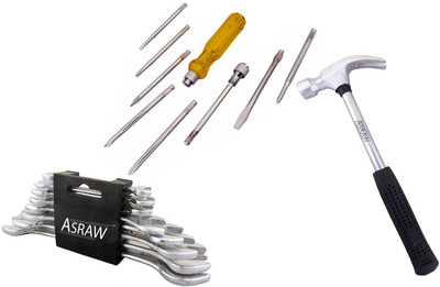 Asraw Hand Tool Kit(11 Tools), Multicolor