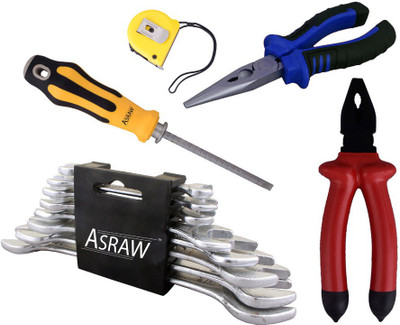 Asraw Hand Tool Kit(13 Tools), Multicolor