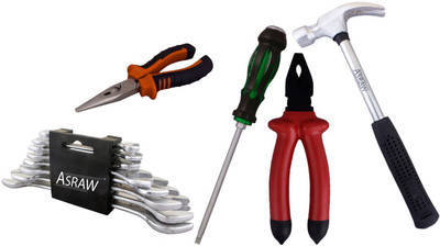 Asraw Hand Tool Kit(13 Tools), Multicolor