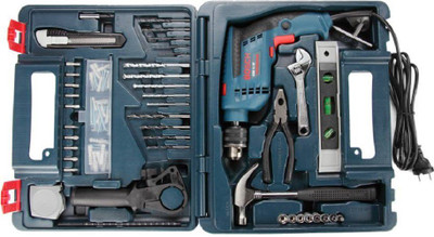Bosch GSB 13 RE Kit Power & Hand Tool Kit(100 Tools), Blue;black
