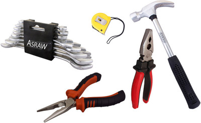 Asraw Hand Tool Kit(13 Tools), Multicolor