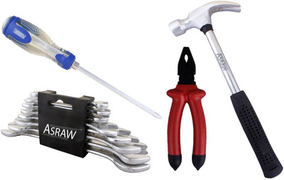 Asraw Hand Tool Kit(12 Tools), Multicolor