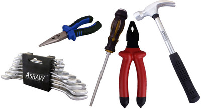Asraw Hand Tool Kit(13 Tools), Multicolor
